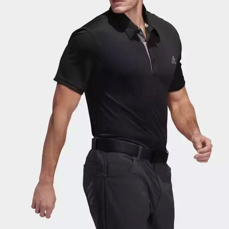 adidas Polo Shirts Men's Black Polo Collar Moderate Straight Fit DQ2310