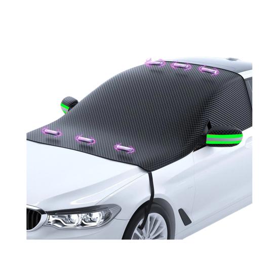 Car Windshield Cover Snow Protector Anti-Frost Sun Visor Magnetic Rainproof Freezing Snowproof UV Dustproof Summer Sunshade Fits Most Sedans MPVs SUVs