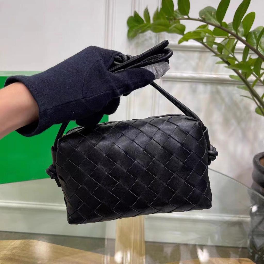 New Mini Small Square Bag Sheepskin Handmade Weaving Crossbody Phone Bag Camera Bag Single Shoulder Women's Bag