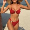 Ribbed High Cut Brazilian Bikini Female Swimsuit Two-Pieces Bikini Set Women Swimwear Padded Bathing Suit Bather Swim
