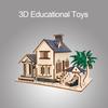 Wooden 3D Jigsaw Villa Building House Model Puzzle Toy for Kid Child Educational Toys