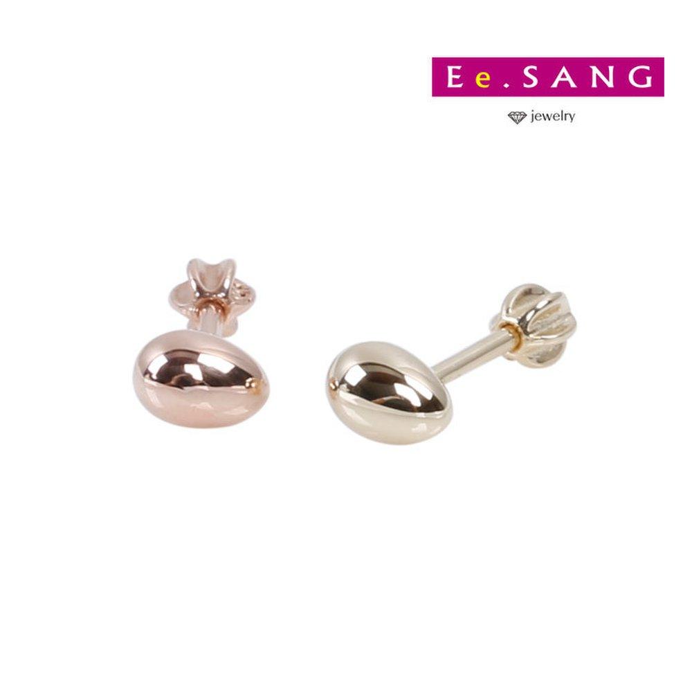 

[]14K egg-shaped piercing 14k rose gold / Bar length: 9mm