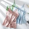 Stain Silk Women Summer Camisole Sleeveless Ladies' Base Vest Spaghetti Strap Top  Layering Piece