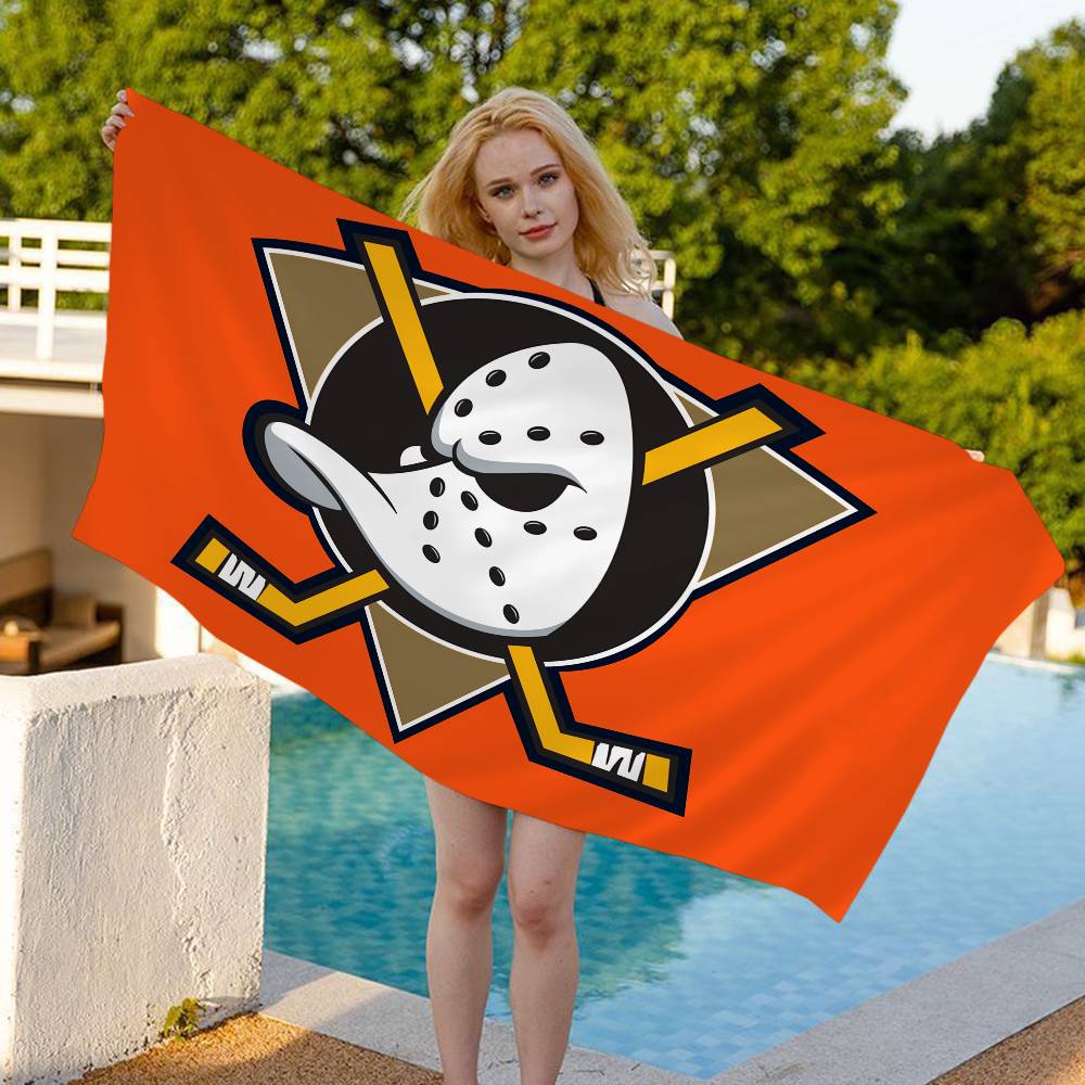 A-Anaheim D-Ducks Microfiber Blanket Quick Drying Beach Towels Oversized Printing Super Absorbent Pool Towel Blanket