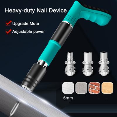 Nail Device Wall Fastening Power Tool with Ergonomic Non-Slip Handle Adjustable Manual Concrete Nail Machine Household Woodworking Tool