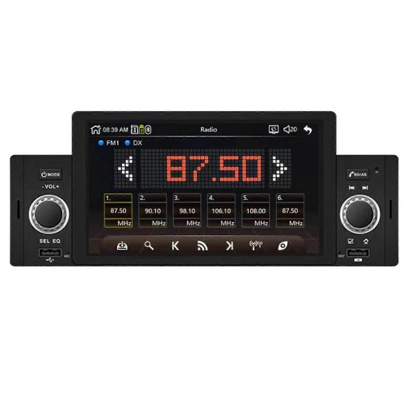 5 inch Autoradio CarPlay Android Auto Bluetooth GPS Navi 1 DIN Touch Screen MP5 Player fL