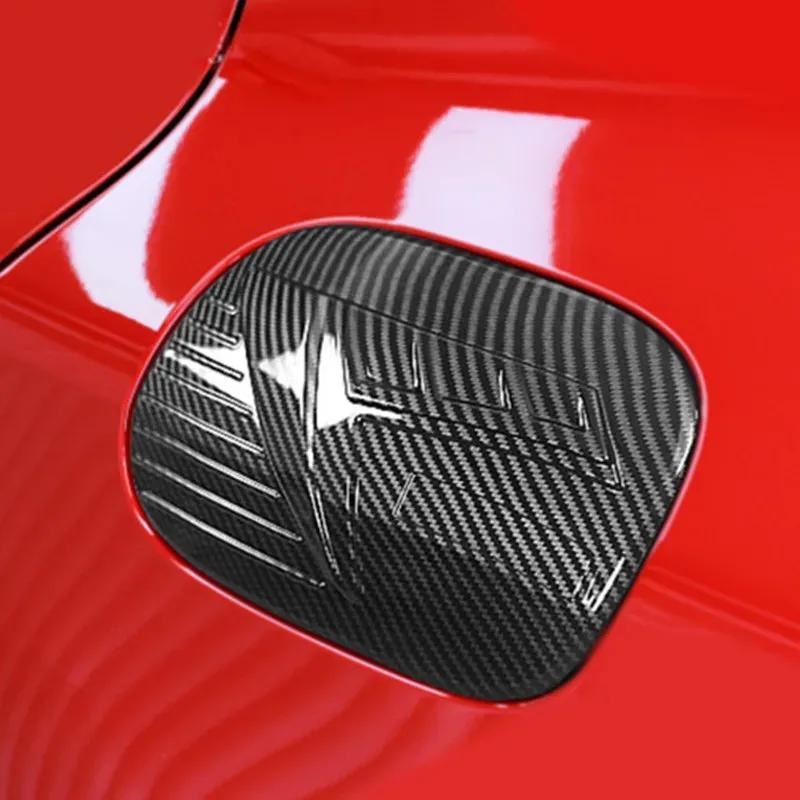 For Kia Stinger 2018- Interior Accessories Carbon Fiber Style ABS Fuel Tank Oil Cap Gas Cover Trim