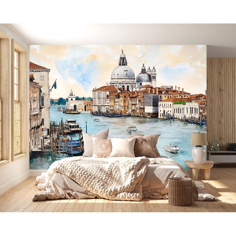 Venice Grand Canal Cathedral tapestry 75x100 чёрный