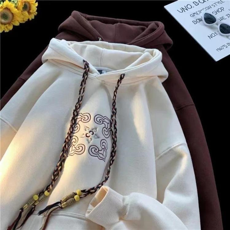 Winter Thickened Fleece Oversize Hooded Sweatshirt Women Loose Casual Pullover Long Sleeve Top
