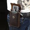 Genuine Leather Waist Bag, Top Layer Cowhide Leather Belt, Mobile Phone Bag, Outdoor Work Waist Hanging Bag, Lightweight Cowhide Leather Bag