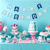 Colorful Paper Birthday Banners With Unique Fish Tail Design For Stylish Decor Party