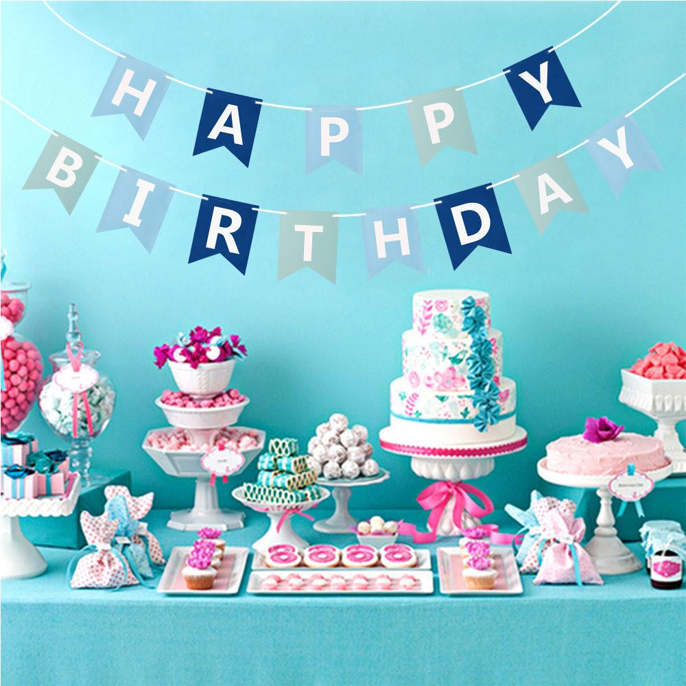 Colorful Paper Birthday Banners With Unique Fish Tail Design For Stylish Decor Party