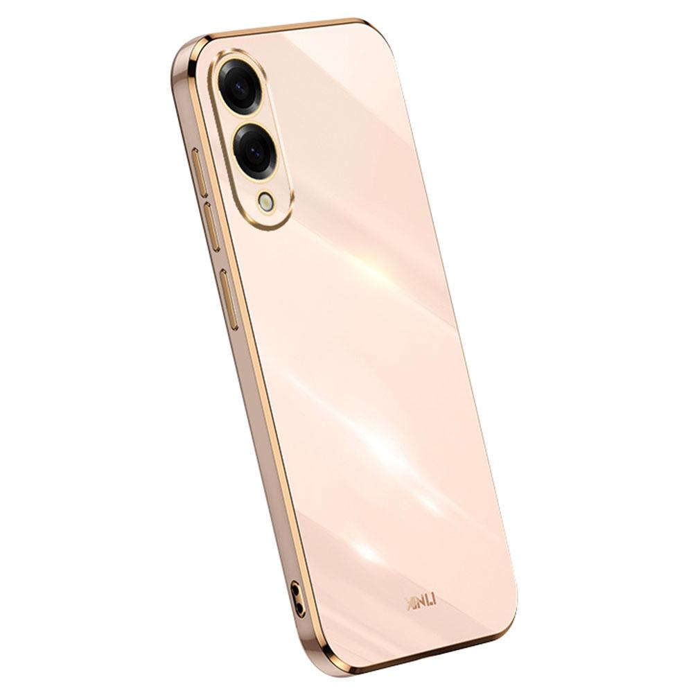 XINLI For Samsung Galaxy S25 Edge Case TPU Phone Cover with Electroplating Frame