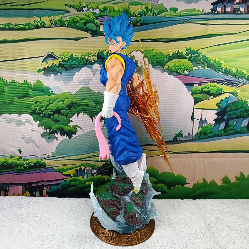 40cm/15.75inch Dragon Ball Z Vegetto Figure 3 Heads Replace Super Saiyan Action Figure Gk Statue Collection Model Toys Gifts