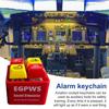 1/2Pcs Crew Alert Keychain Egpws Warning Sound Simulator with Flashlight Realistic Aerial Design Pressure Relieving Tool