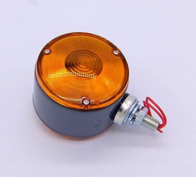 Double Sided Light Round Turn Signal Lamp Car Width Light for Jeeps, Trucks, Industrial Machinery, Amber