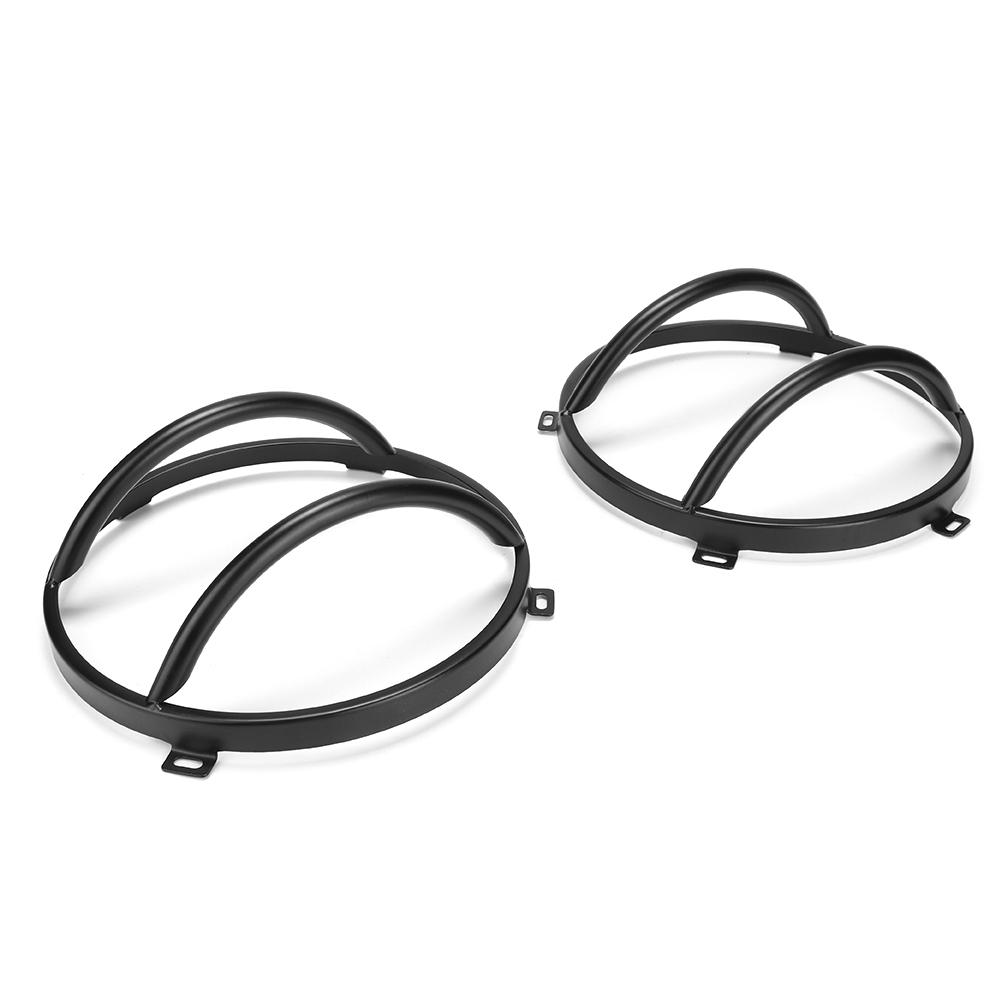 2 Stück Eisen Metall Rücklicht Rückleuchtenabdeckung Schutz passend für Jeep Wrangler JK 20072017Schwarz