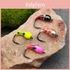 Nymphs Sinking 4x Ice Fishing Fly Lures Portable Lightweight With Hook Storage Box For