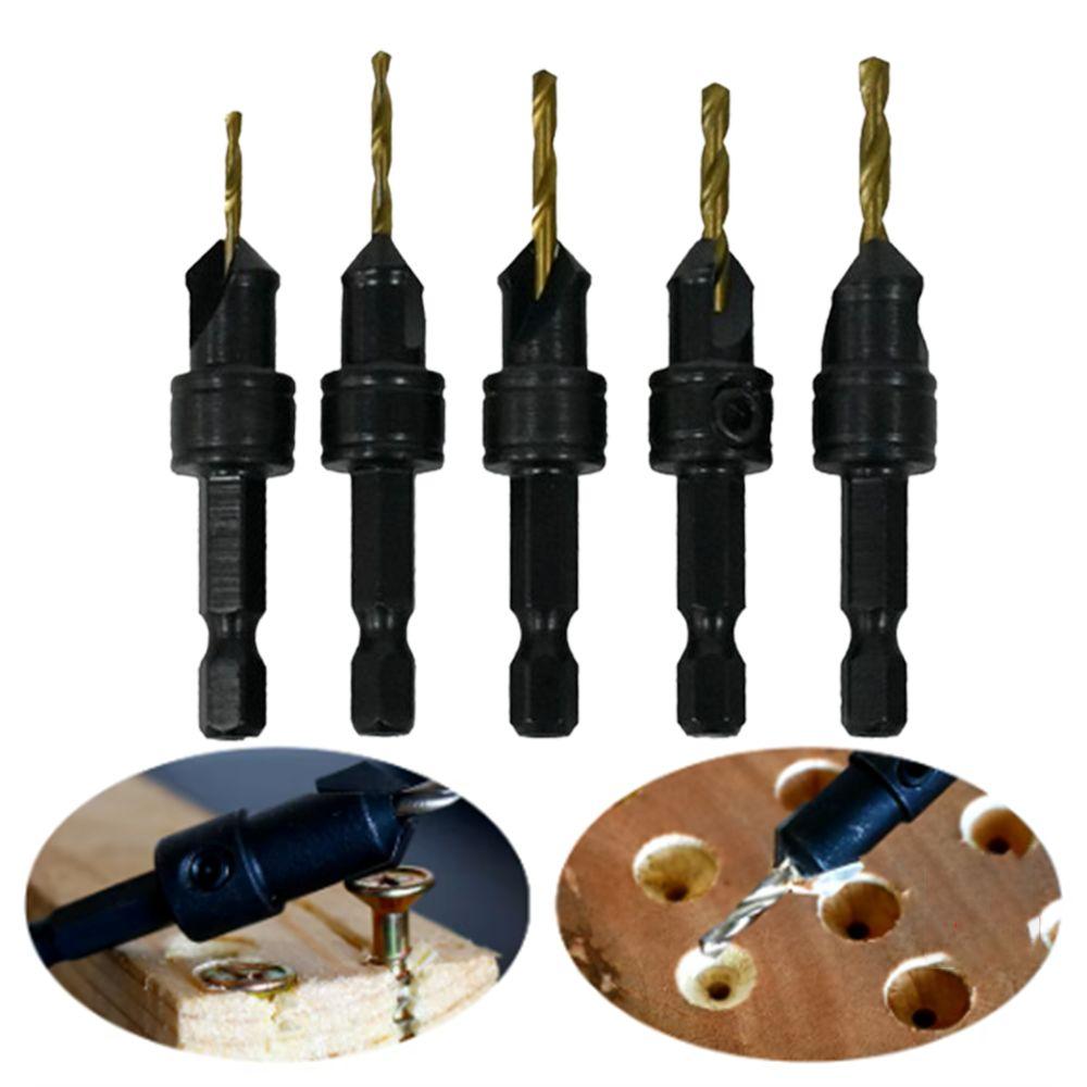 

6 Pcs One-piece Conical Drill Bit Double-edged Power Drill Woodworker