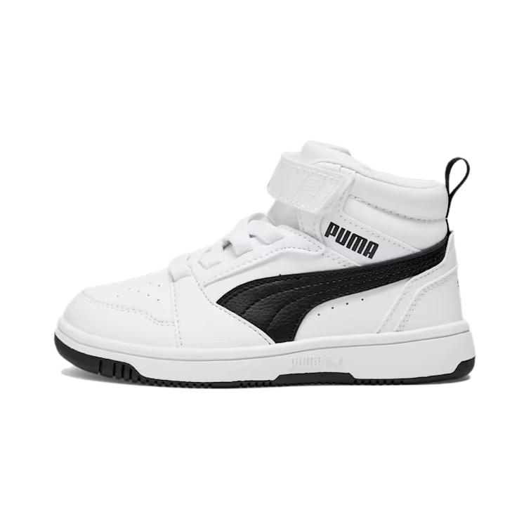 Puma Rebound V6 Mid Cool Comfortable Classic Simple Versatile Daily American Retro Fashion Trend Campus Mid-Top Kids Casual Shoes 393832-02