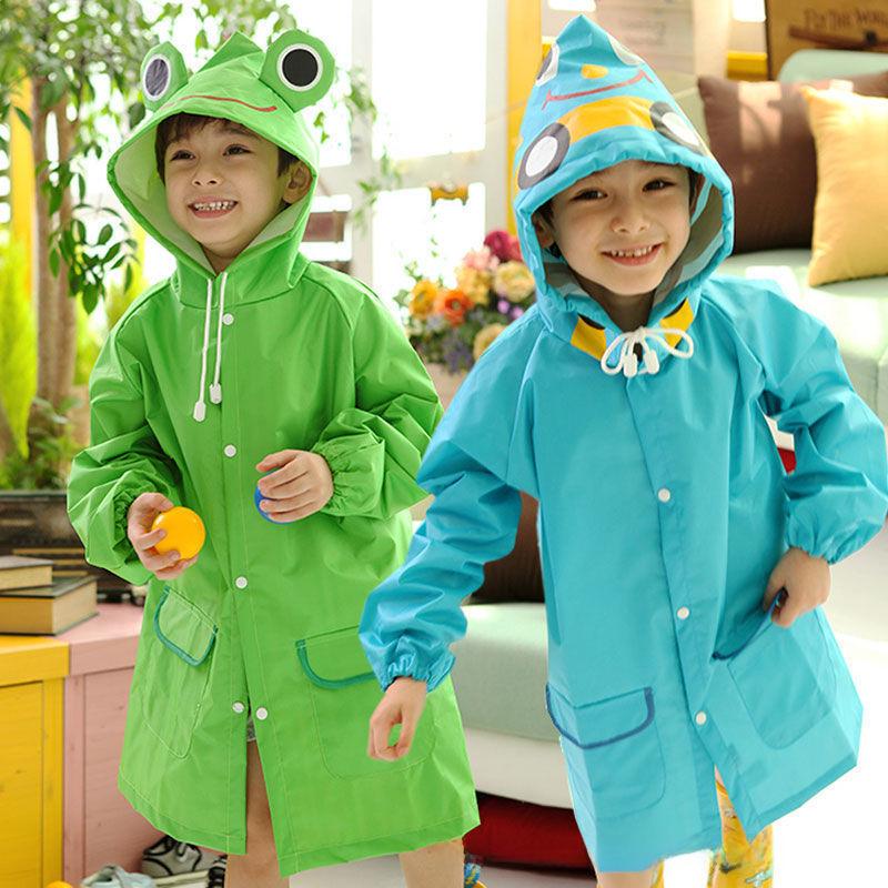 Children's Cartoon Rain Poncho: Cute Cape Style for Boys and Girls, Fits Kindergarten To Primary School with Room for Backpack