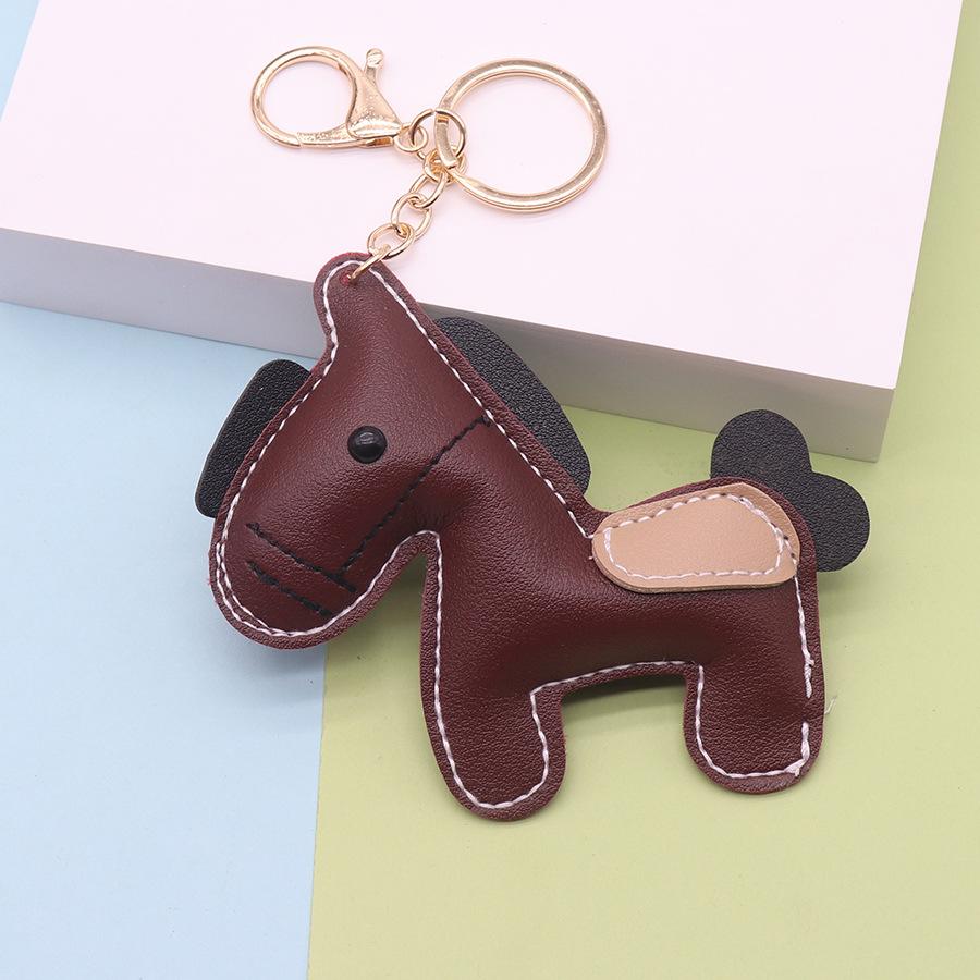 Ключница-подвеска с изображением пони из ПУ-кожи для стильных женщин, многоцветная, сувенир на день рождения