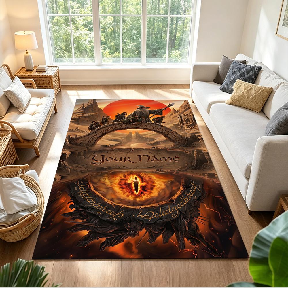 Lord Rings Customize Your Name Carpet Suitable for Decorate Room Bedrooms Living Rooms Dormitory Anti-slip Rug Office Home Decor