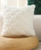 Valentine Day Heart Pillow Cover 3D Plush Embroidery Shamrock Cushion Living Room Sofa Bedding Accent Decor Throw Case
