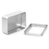 Small Metal Tin Silver Storage Box Case Organizer For Money Coin Candy Key Rectangular Jewelry Cosmetic Organizer