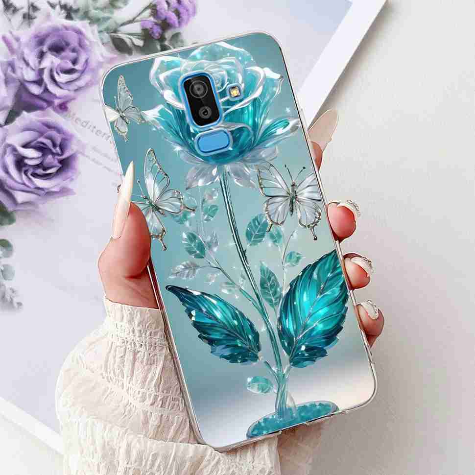 For Samsung Galaxy J8 2018 6.0" Case Summer Fresh Lemon Daisy Soft Silicone TPU Cover For Samsung J8 J8 2018 Protective Shell