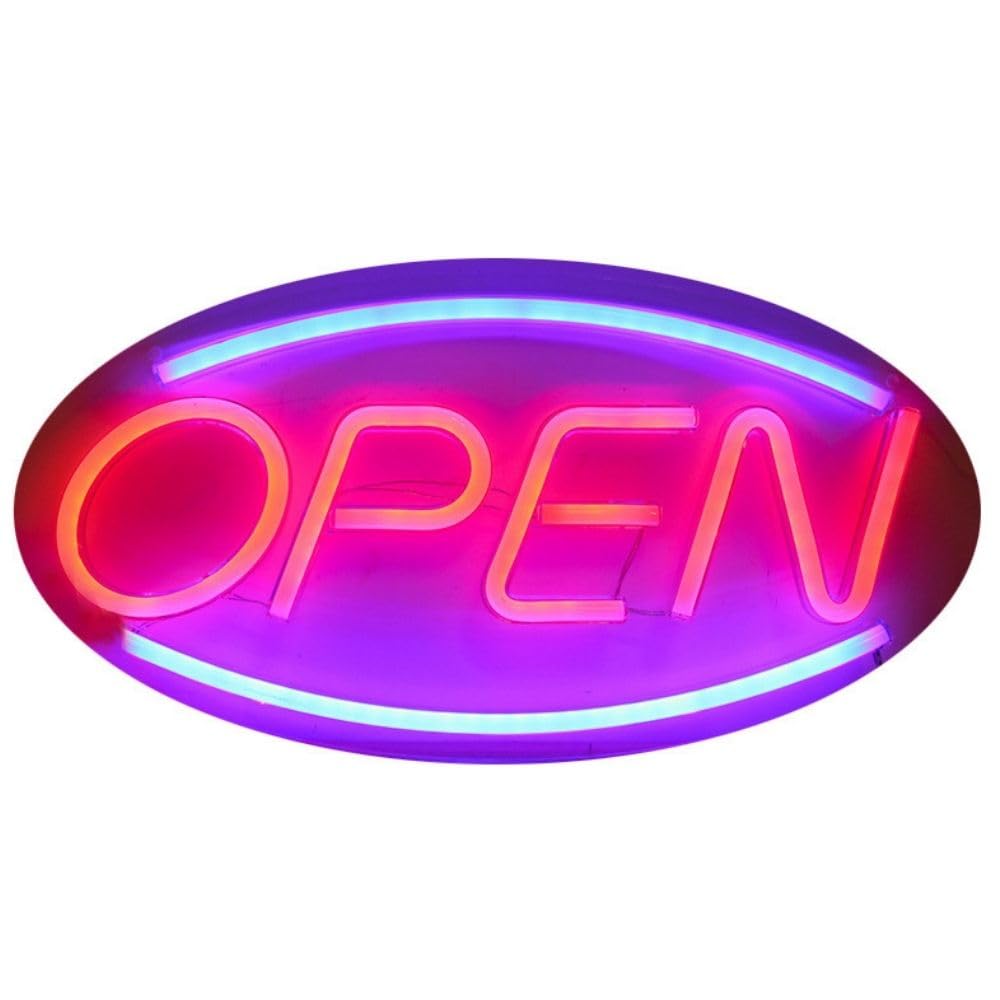 

PLEAVIT Neon Sign, Open, LED Neon Light, American English Style, for Interior Walls and Rooms, USB Charging
