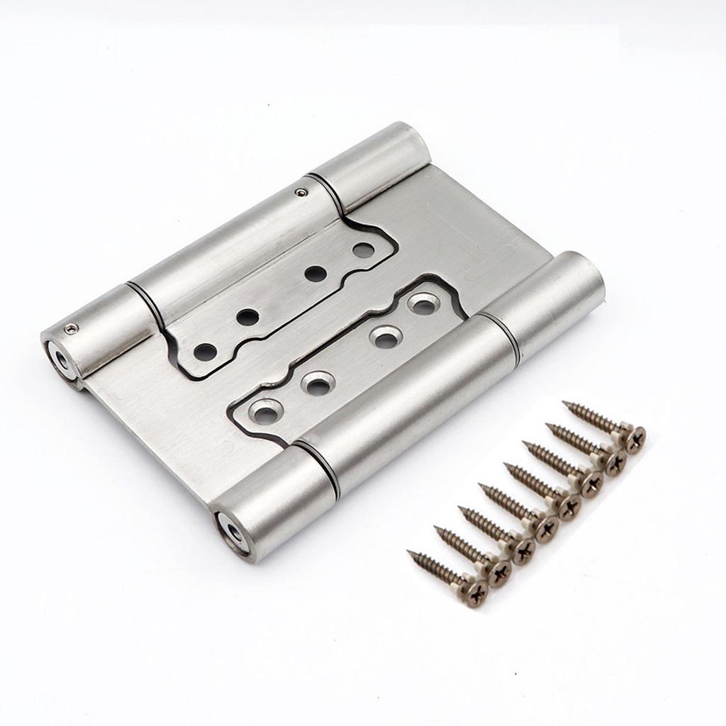 Double Opening Spring Hinges, Stainless Steel Double Action Free Swing Door Hinges, Auto Closing Hinges for Fence & Saloon Doors