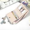 Small Wallets For Women Bifold Slim Coin Purse Zipper Id Card Holder - Blue