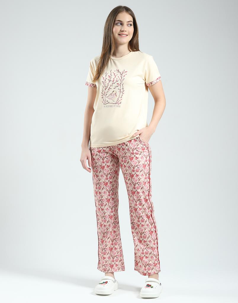 MONTE CARLO Women Regular Fit Summer  Lower , T-Shirt  And Short Set