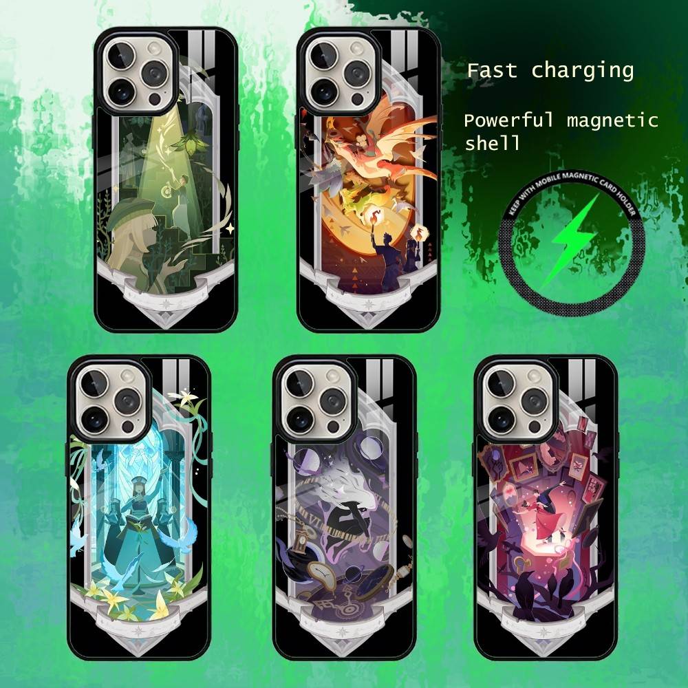 The Cards Of L-Lunar Arcanum Phone Case For iPhone17,16,15,14,13 Plus,Pro Max Magnetic For Magsafe Wireless Charging