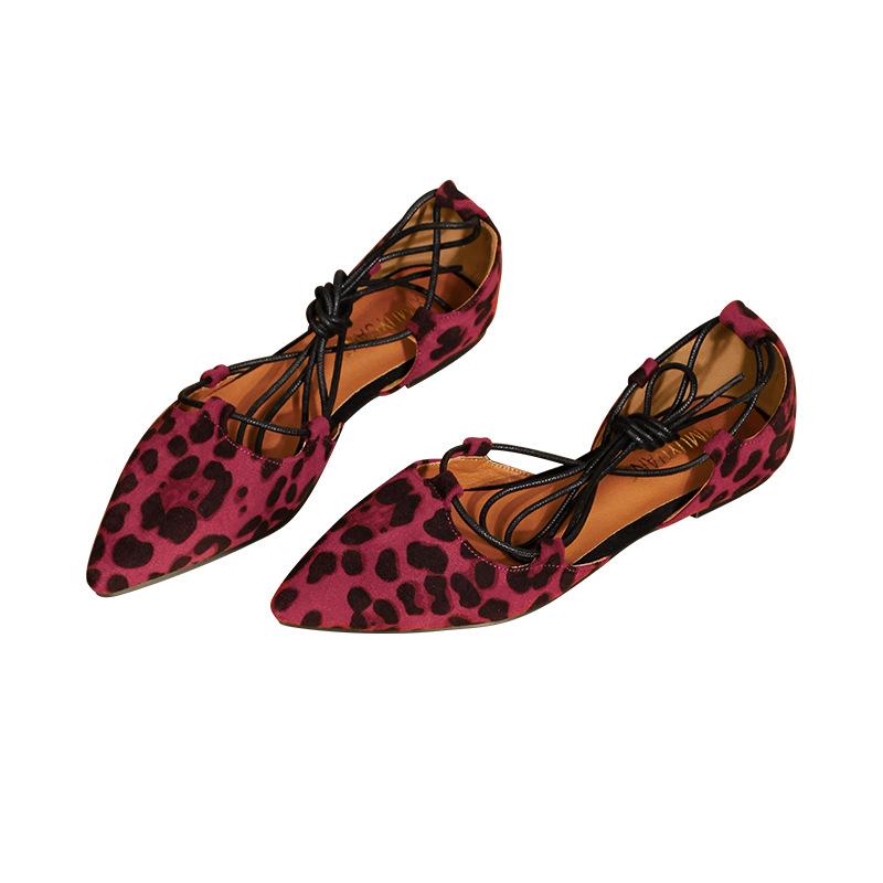 

Модная сексуальная летняя обувь-гладиаторы с перекрестной шнуровкой, женские балетки-пуанты с вырезами, плоская шнуровка, балетки в римском стиле д Орсе, большой размер 43 4.5