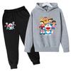 Kids Autumn Winter Clothes Hoodie Cartoon Long Sleeves Sportswear Coat+Pants 2P Boy Girl Toddler 3-12Yrs Leisure Top Fashion Set