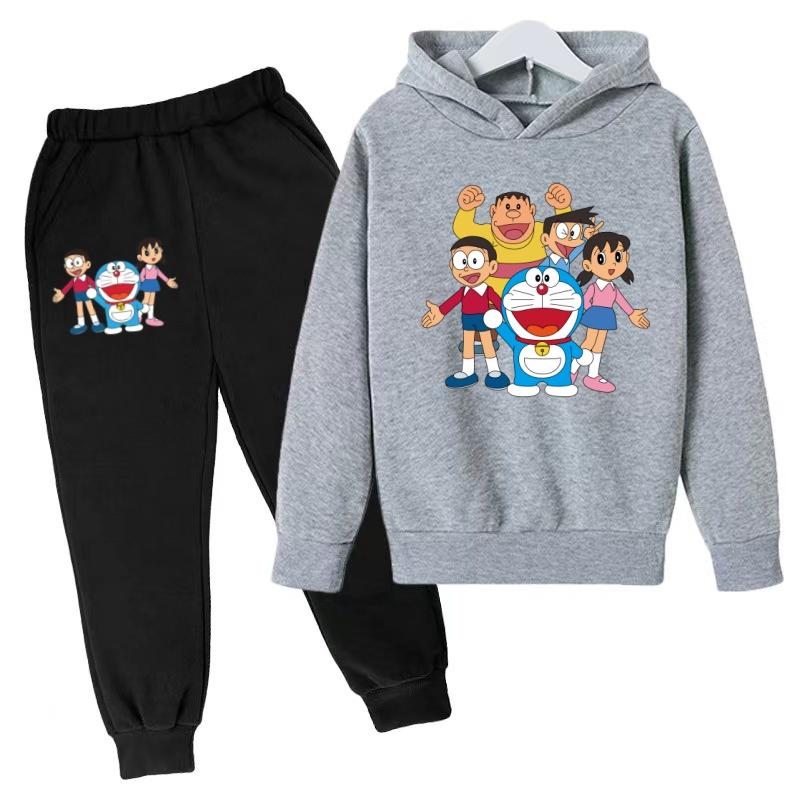 Kids Autumn Winter Clothes Hoodie Cartoon Long Sleeves Sportswear Coat+Pants 2P Boy Girl Toddler 3-12Yrs Leisure Top Fashion Set