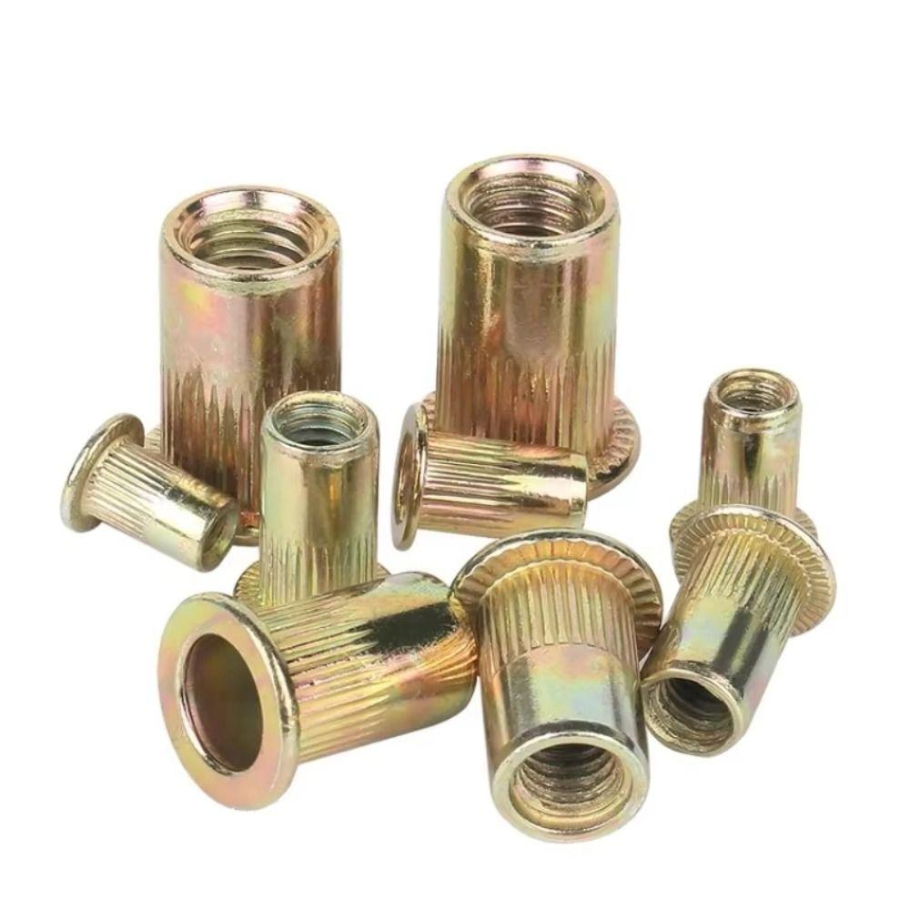Flat Head Rivet Nut Zinc Plated Threaded Rivet Multi Size Nut Screws  For Screw Bolt