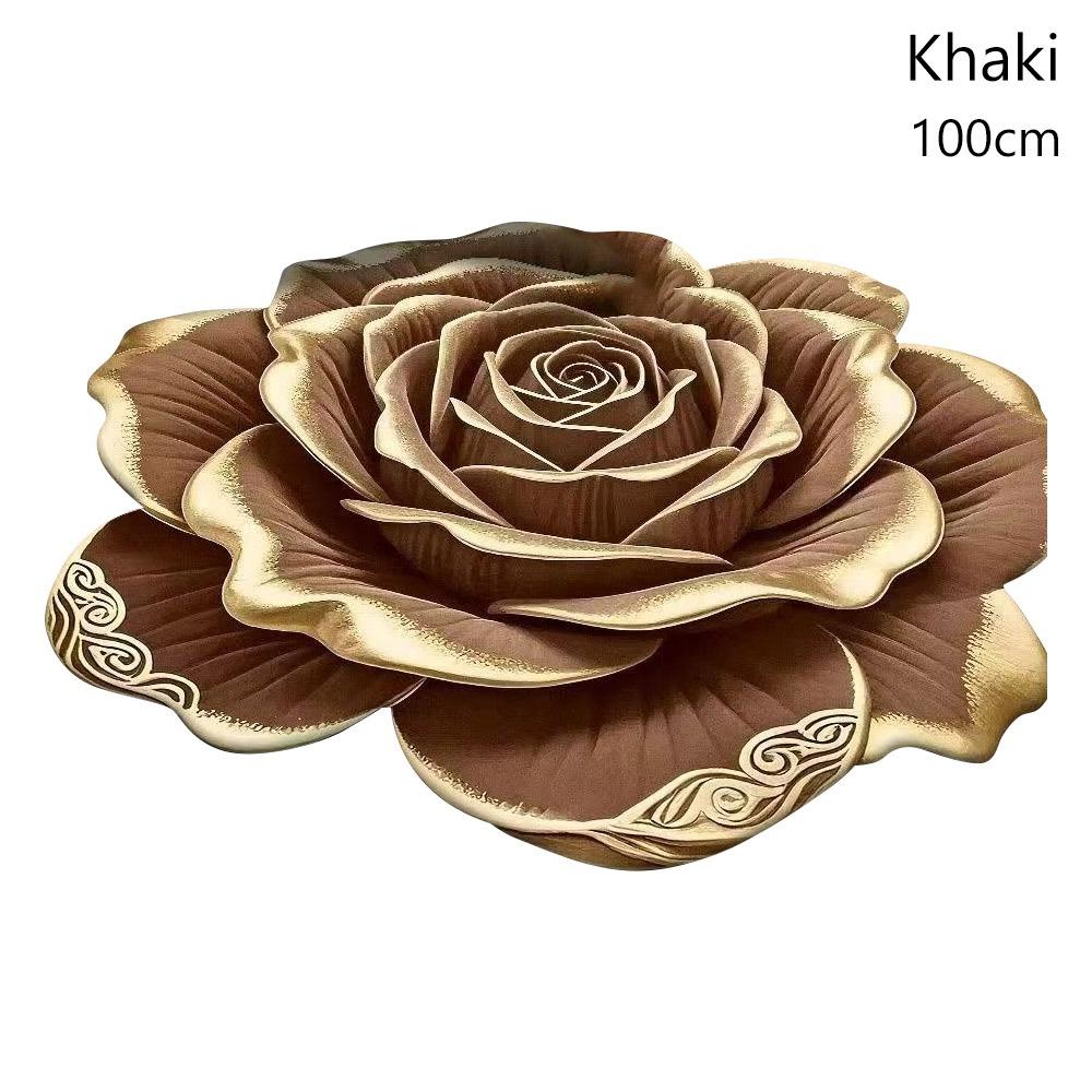 Non-slip Rose Floor Mat Special-shaped Bathroom Floor Mat  for Living Room Tea Table Bedside