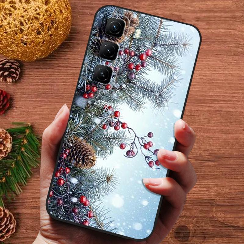 Christmas Painted Cover For Infinix Hot 40 60 50 Pro Plus 4G 50i 40i Case Silicone Soft Phone Cover For Infinix Hot 30 Play 30i