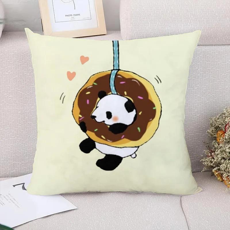 Cute Panda Decorative Pillowcase Living Room Office Home Pillowcase Car Ornaments