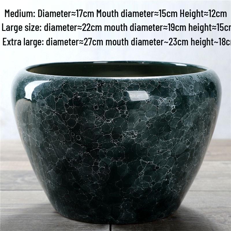 Nordic Style Extra-Large Ceramic Flower Pot for Indoor/Outdoor Use - Ideal for Money Tree, Pothos, and Creative Bonsai.