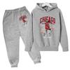 Autumn Winter Skeleton Print Hoodies Sweatpants Set Casual Warm Sports Long Sleeved Pants Men's Sport Wear