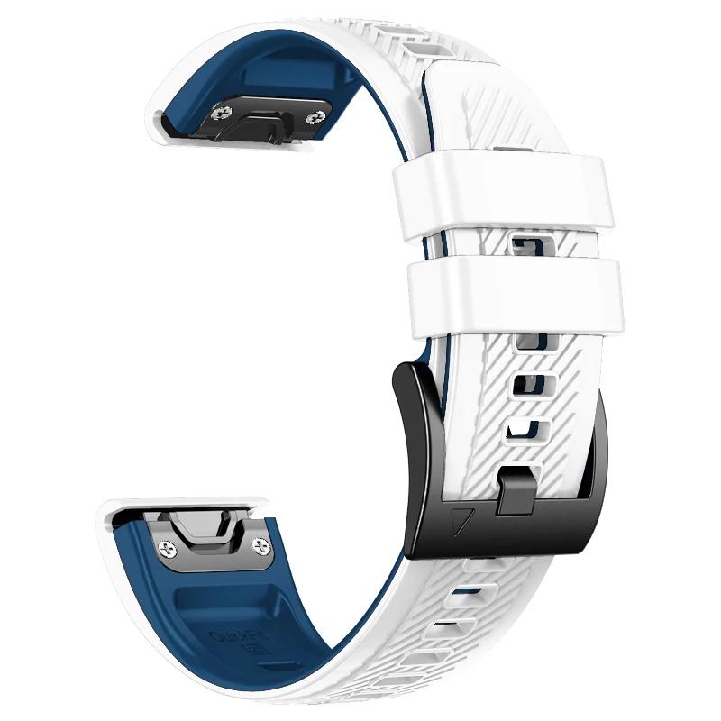 QuickFit 26 22mm Silicone Watch Strap For Garmin Instinct 3 45 50mm Fenix 8 7X 7 Pro 6X 6 Pro Smart Watch Wristband Bracelet