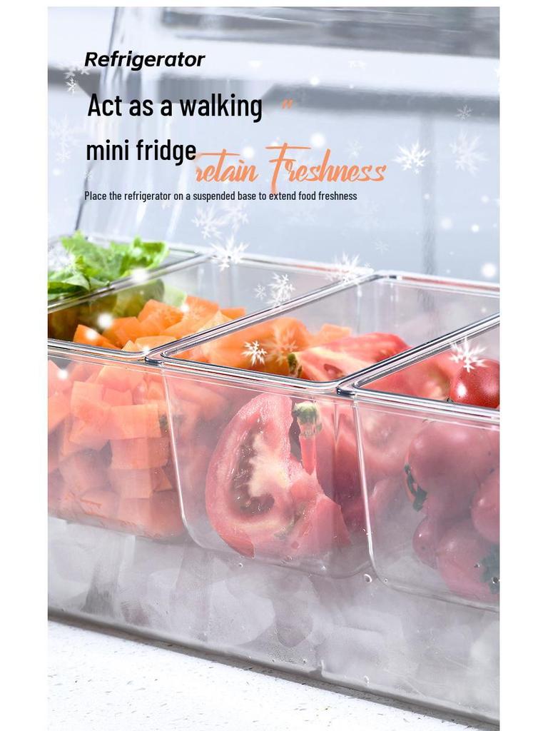 Large Capacity Salad and Fruit Preservation Box with Lid - Transparent and Food Grade