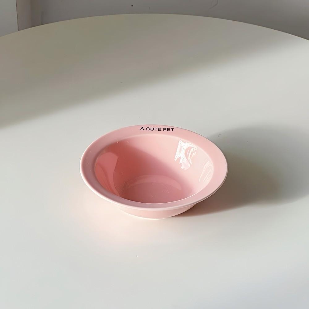

Ceramic Elevated Cat Bowl Large Diameter Solid Color Bowl Stand Holder Acrylic Bowl Rack Tilted Adjustable Pet Double Food Bowls розовый