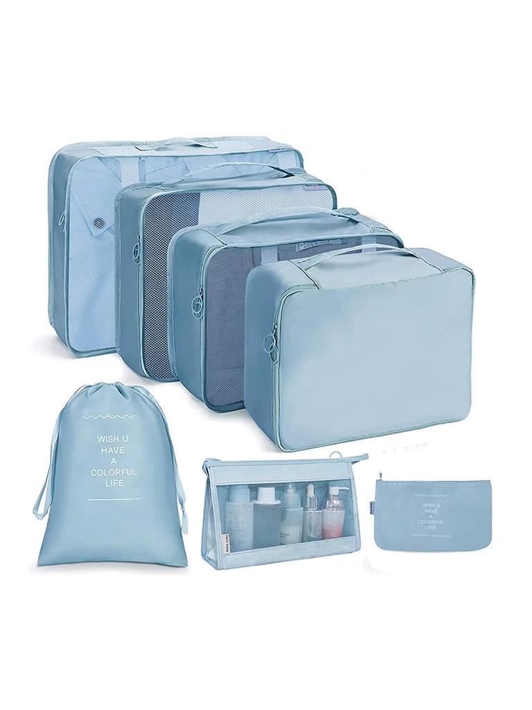8 Pcs Set Travel Organizer Storage Bags Suitcase Packing Cubes Set Cases Portable Luggage Clothes Shoe Tidy Pouch Folding