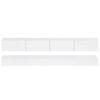 LED TV Lowboard, Wall-Mounted TV Cabinet, Furniture with 2 Cabinets and 4 Large Drawers, LED Lighting Wall Cabinet for up to 55 Inch White 130*33*15cm