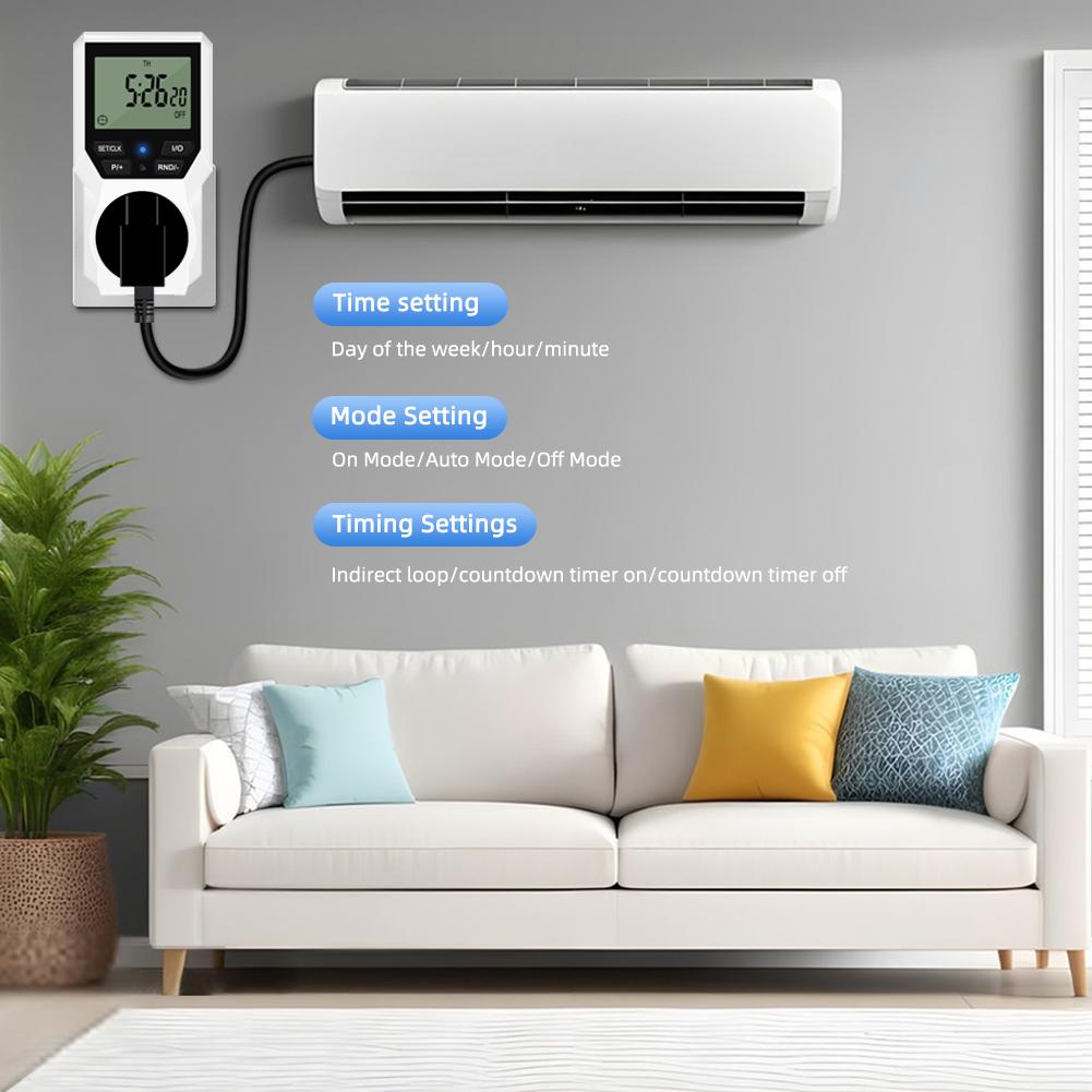 Intelligent Timing Socket Electrical Appliances Precise Control Device Remaining Time Display Time